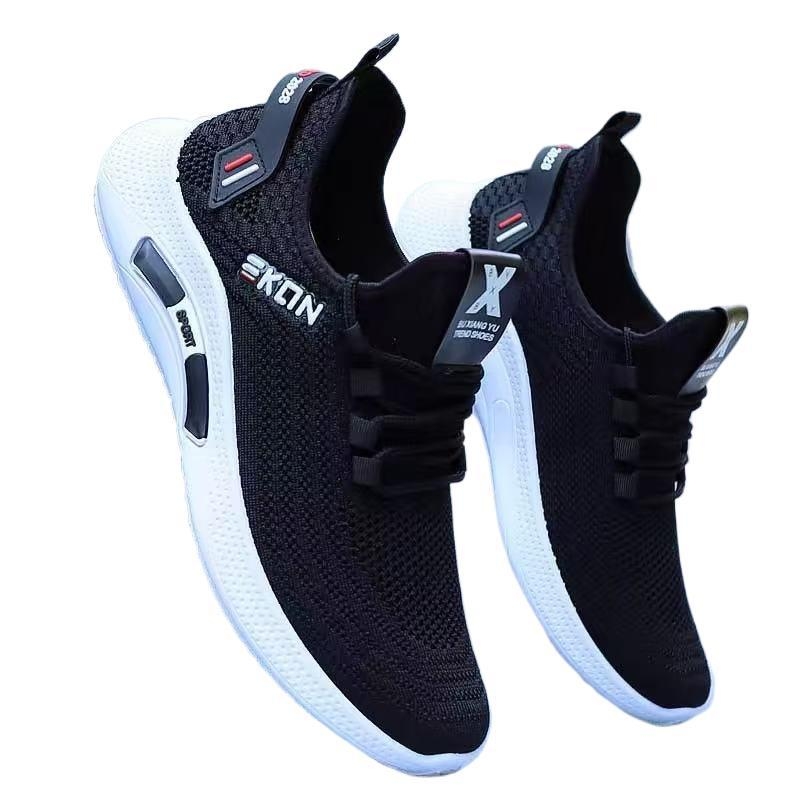 Ανδρικά Slip-On παπούτσια με άνω μέρος από δίχτυ, καλοκαίρι 2025, ελαφριά, αντι-οσμών, αθλητικά-καθημερινά παπούτσια με μαλακή σόλα, λευκά