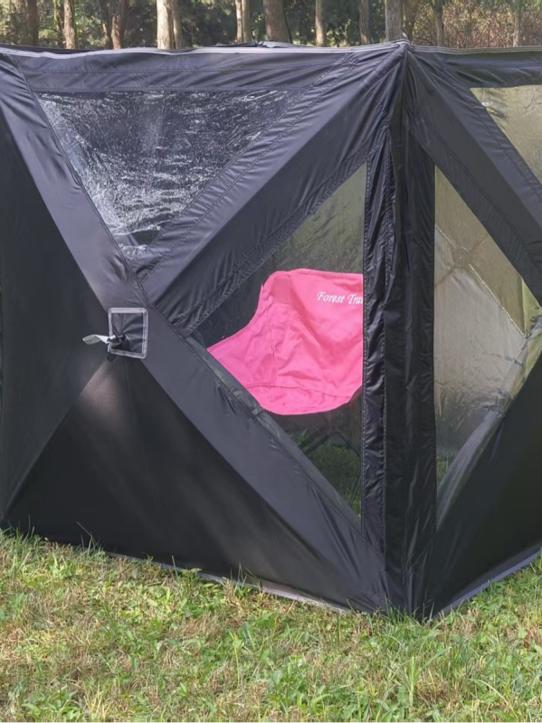 Hordozható kültéri szélvédő kempinghez és piknikhez, nézőablakkal — 5.6 m × 1.4 m