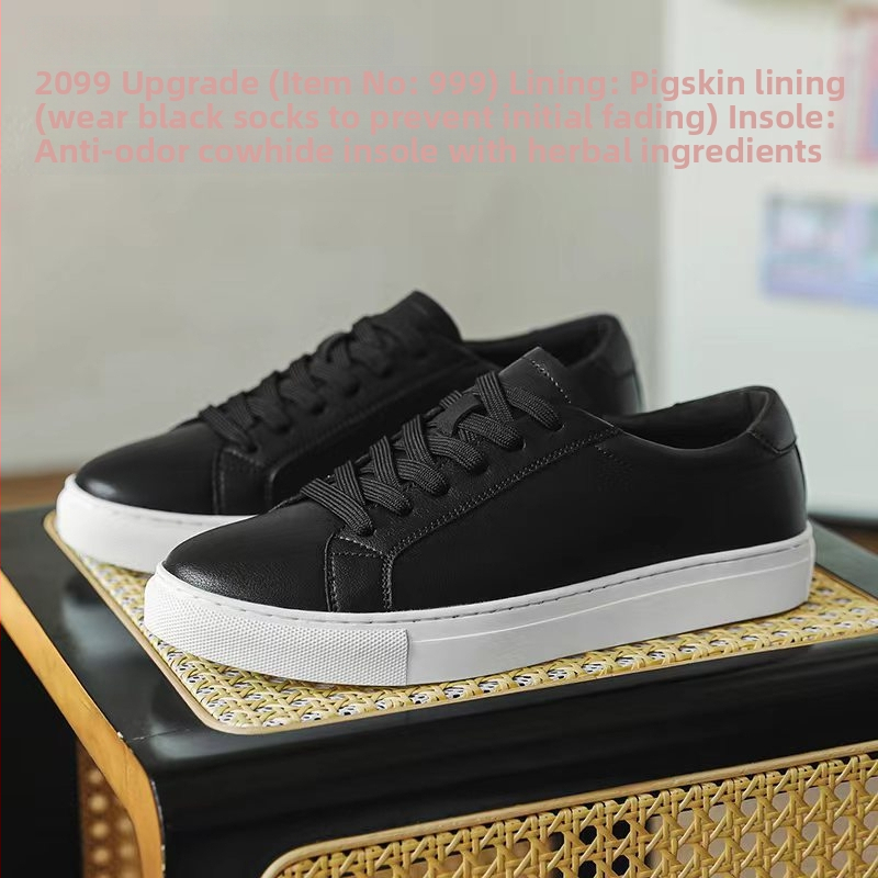 Ανδρικά λευκά sneakers από γνήσιο δέρμα με μαλακή σόλα, μεγέθη 46–48, ευρύ και επιπλέον ευρύ.