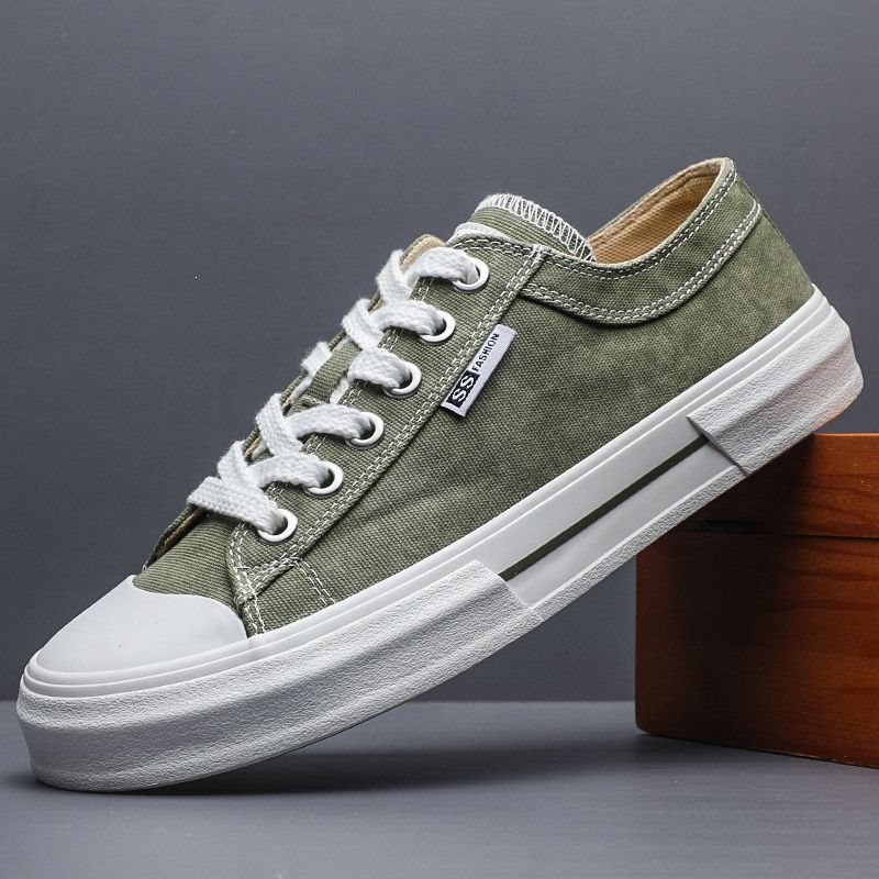 Flash Step 2026 άνοιξη unisex πάνινα παπούτσια — κορεατικό στυλ, χαμηλό προφίλ, αναπνεύσιμα, ελαστικό επάνω μέρος, καουτσούκ σόλα, πλαϊνό φερμουάρ και κορδόνια