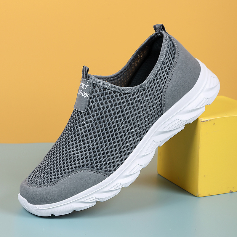 Ανδρικά παπούτσια Fly-Knit από διχτυωτό ύφασμα, καλοκαιρινά, αναπνεύσιμα casual παπούτσια για περπάτημα