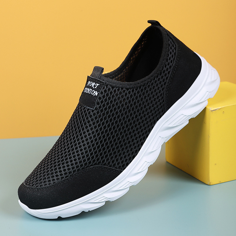 Ανδρικά παπούτσια Fly-Knit από διχτυωτό ύφασμα, καλοκαιρινά, αναπνεύσιμα casual παπούτσια για περπάτημα