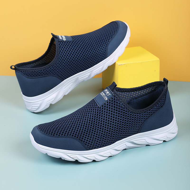 Ανδρικά παπούτσια Fly-Knit από διχτυωτό ύφασμα, καλοκαιρινά, αναπνεύσιμα casual παπούτσια για περπάτημα