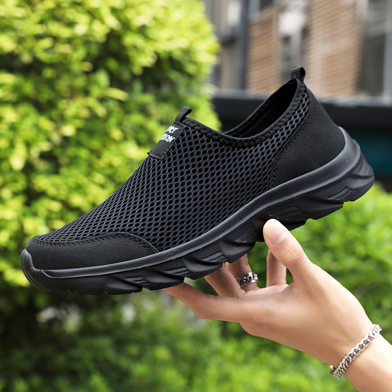 Ανδρικά παπούτσια Fly-Knit από διχτυωτό ύφασμα, καλοκαιρινά, αναπνεύσιμα casual παπούτσια για περπάτημα