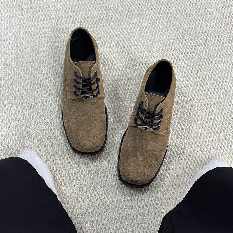 Pantofi Derby pentru bărbați - eleganți, de înaltă calitate, business formal, stil britanic casual, versatil, creștere înălțime, șireturi