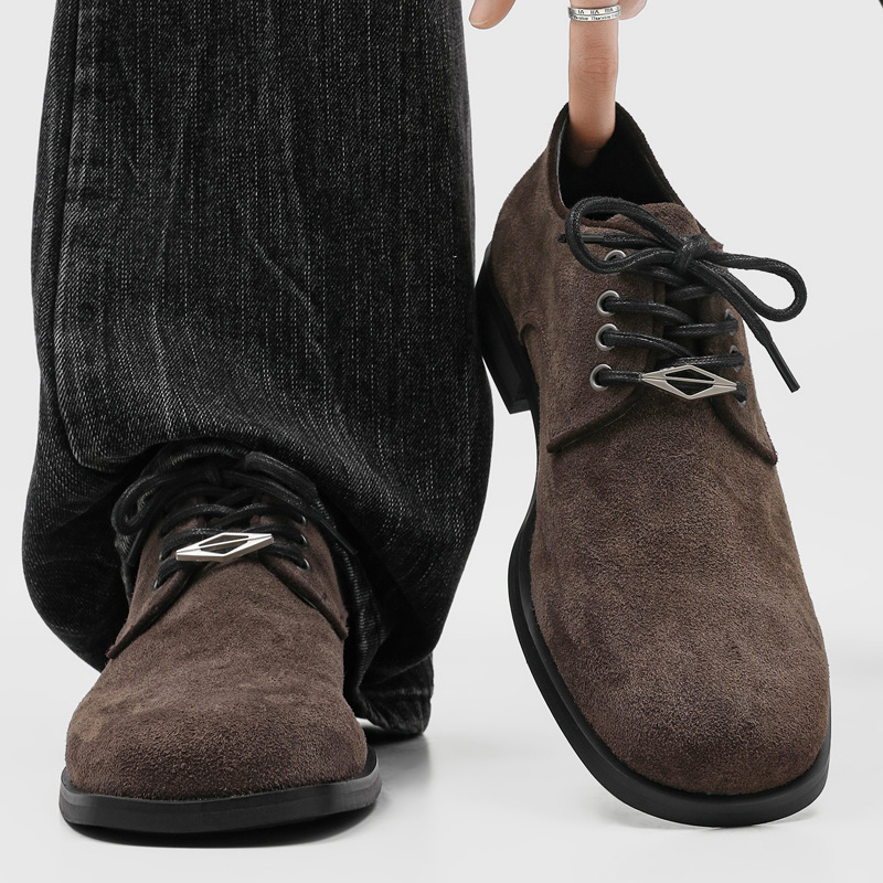 Pantofi Derby pentru bărbați - eleganți, de înaltă calitate, business formal, stil britanic casual, versatil, creștere înălțime, șireturi