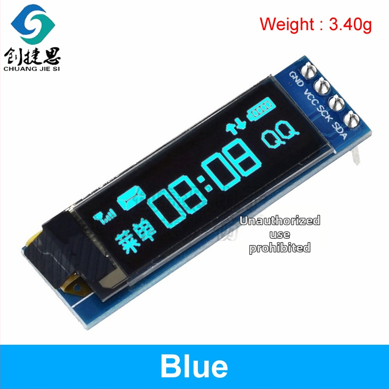 Μονάδα οθόνης OLED LCD 0.91 ιντσών, οθόνη 128×32, συμβατό με 3.3V-5V