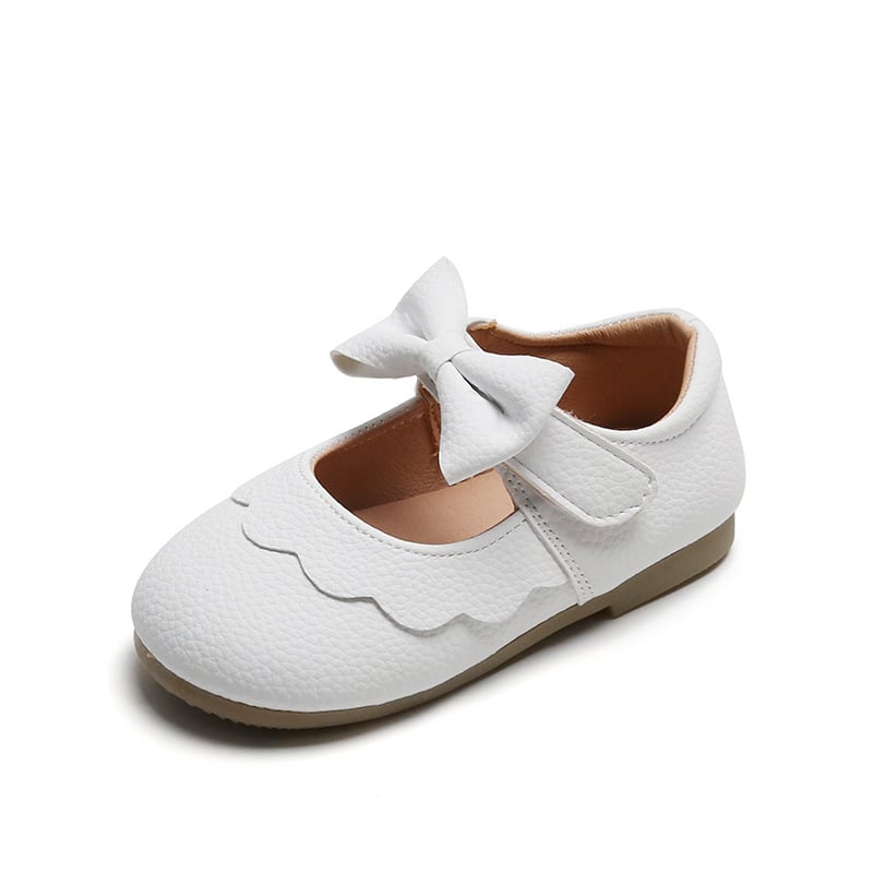 Mai Gu Beibi Pantofi copii cu fundă, stil prințesă, Velcro, talpă moale, PU respirabil, stil coreean, primăvara 2025