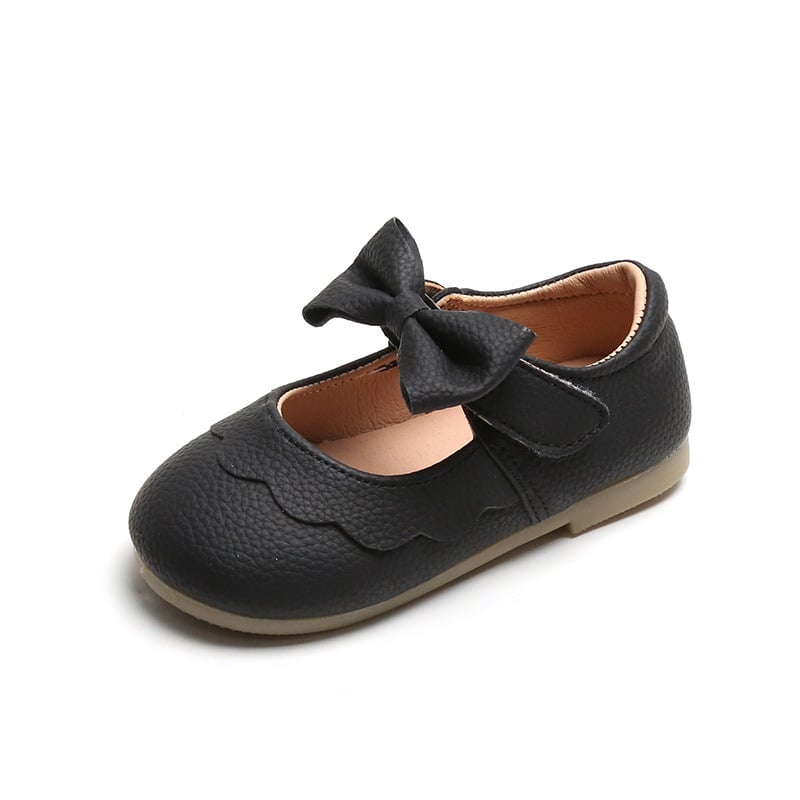 Mai Gu Beibi Pantofi copii cu fundă, stil prințesă, Velcro, talpă moale, PU respirabil, stil coreean, primăvara 2025