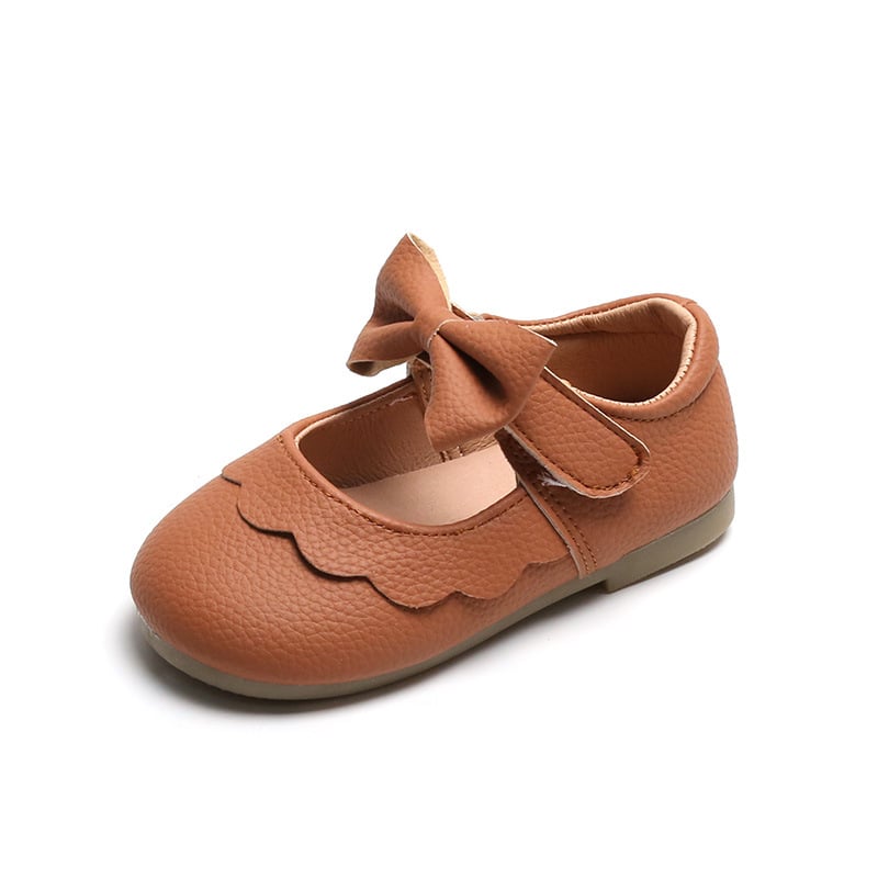 Mai Gu Beibi Pantofi copii cu fundă, stil prințesă, Velcro, talpă moale, PU respirabil, stil coreean, primăvara 2025