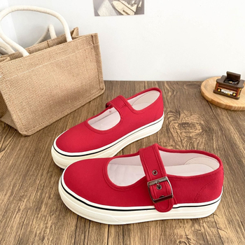 Női vászon slip-on cipő, alacsony szárú, koreai stílus, lapos talpú