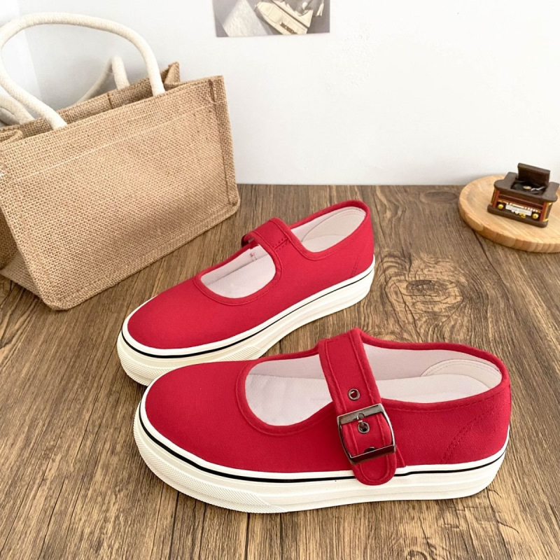 Női vászon slip-on cipő, alacsony szárú, koreai stílus, lapos talpú