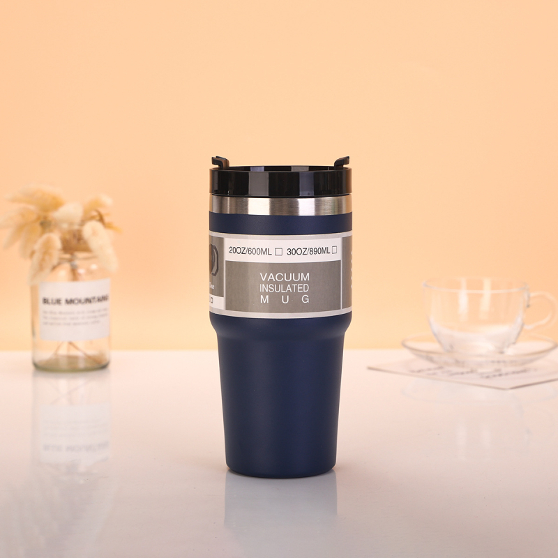 Κούπα καφέ 20oz διπλής χρήσης, μοντέρνο φορητό αθλητικό ποτήρι αυτοκινήτου, θερμός από ανοξείδωτο ατσάλι 304