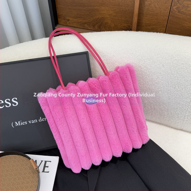 Plyšová crossbody štvorcová kabelka pre ženy, jeseň/zima, priestranné vnútro