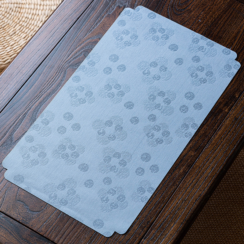 Kínai-stílusú jacquard teázóasztal alátét, kisméretű teaceremóniához, Vintage Zen dizájn, vízálló pamut-len futó asztalhoz, japán stílusú