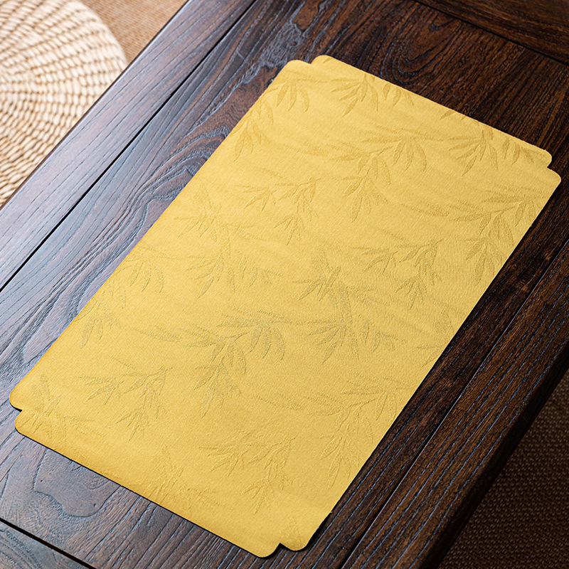 Kínai-stílusú jacquard teázóasztal alátét, kisméretű teaceremóniához, Vintage Zen dizájn, vízálló pamut-len futó asztalhoz, japán stílusú