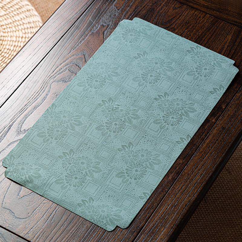 Kínai-stílusú jacquard teázóasztal alátét, kisméretű teaceremóniához, Vintage Zen dizájn, vízálló pamut-len futó asztalhoz, japán stílusú