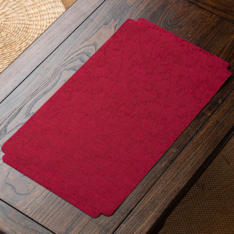 Kínai-stílusú jacquard teázóasztal alátét, kisméretű teaceremóniához, Vintage Zen dizájn, vízálló pamut-len futó asztalhoz, japán stílusú