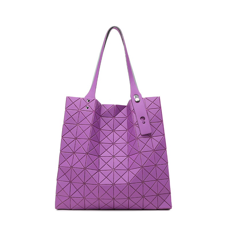 Τσάντα Tote με γεωμετρικό quilting, 8 θήκες, μεγάλο τετράγωνο σχήμα, PVC