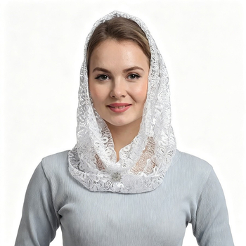 Κεντημένος δαντελένιος κάλυμμα κεφαλής Mantilla, πέπλο, διάτρητο πλέγμα, πολυεστέρας