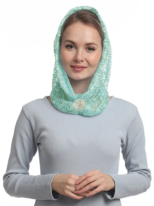 Κεντημένος δαντελένιος κάλυμμα κεφαλής Mantilla, πέπλο, διάτρητο πλέγμα, πολυεστέρας