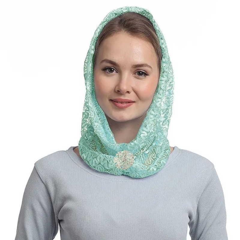Κεντημένος δαντελένιος κάλυμμα κεφαλής Mantilla, πέπλο, διάτρητο πλέγμα, πολυεστέρας