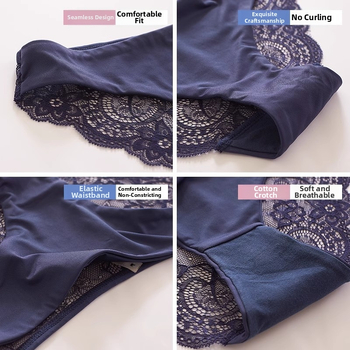 Čierne čipkované spodné prádlo pre ženy, nízky pás, priehľadné nohavičky Ice Silk