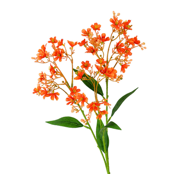 Τριών κλάδων Osmanthus τεχνητά λουλούδια, φρέσκα μικρά άνθη, αγροτικό στυλ διακόσμησης για οικιακό και γαμήλιο χώρο, αξεσουάρ για φωτογράφηση.