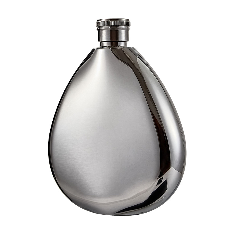 Φλασκί κρασιού από ανοξείδωτο ατσάλι 304, 150 ml, φορητό για υπαίθριους χώρους, σχήμα σταγόνας, σε συσκευασία δώρου.