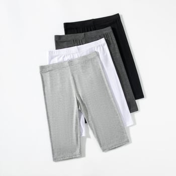 Γυναικείες λεπτές βαμβακερές leggings με υψηλή μέση, 7/8 μήκος, γκρι, σε μεγάλο μέγεθος