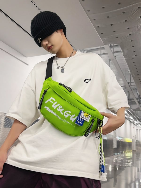 Unisex crossbody kabelka, ľahká, mestského štýlu na cesty, voľnočasové aktivity a šport