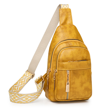 Dámska PU crossbody kabelka s etnickým štýlom, retro vzhľadom olejovej kože a popruhom cez rameno