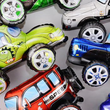 4D balon za auto – crtani promet, dekoracija za rođendane s temom utrka