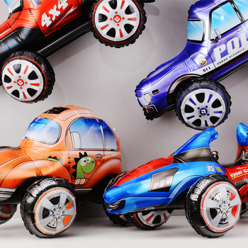 4D balon za auto – crtani promet, dekoracija za rođendane s temom utrka