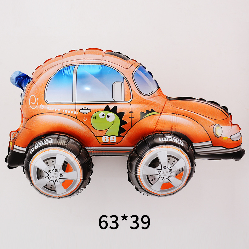 4D balon za auto – crtani promet, dekoracija za rođendane s temom utrka