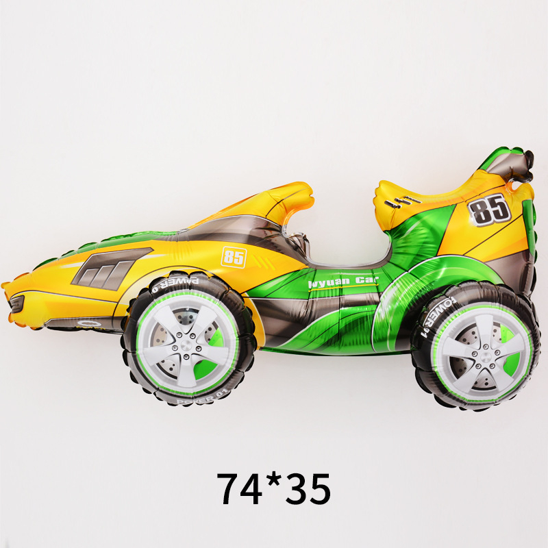 4D balon za auto – crtani promet, dekoracija za rođendane s temom utrka