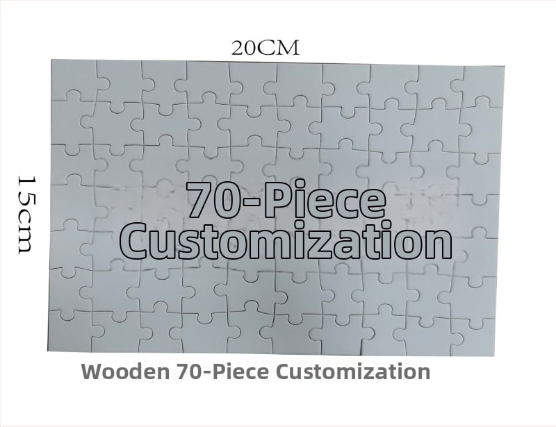Puzzle din lemn, portret personalizat, set de 1000 și 500 de piese, ambalaj cu cutie color