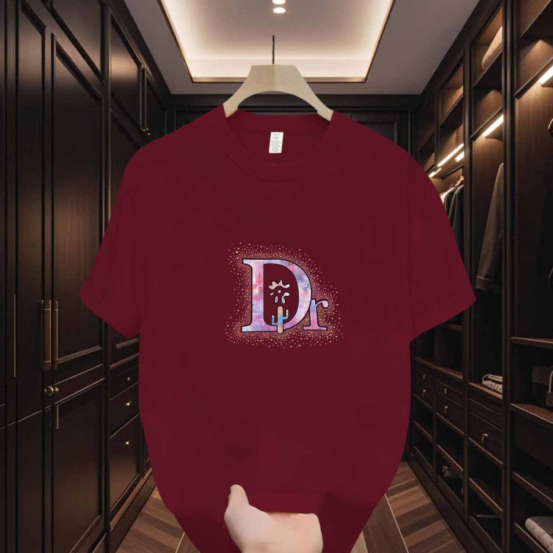 Ανδρικό T‑shirt από βαμβάκι υψηλής ποιότητας, αμερικάνικου στυλ, με γεωμετρικό print, κοντό μανίκι, στρογγυλός λαιμός, καλοκαιρινή καθημερινή χρήση