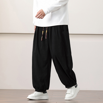 Ανδρικά παντελόνια corduroy casual, φθινοπωρινά-χειμωνιάτικα, χαλαρή ευρεία σιλουέτα