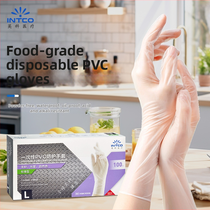 Jednorazové PVC rukavice potravinárskej kvality do kuchyne, cateringu a upratovania – odolné, oderuvzdorné, priemyselná ochrana