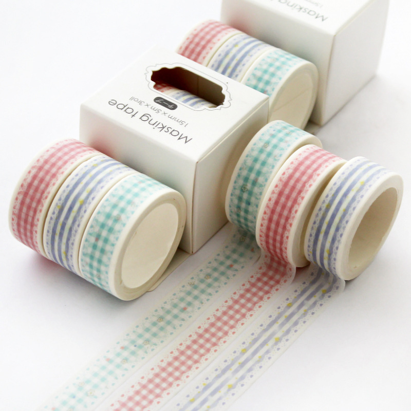 Ταινία Washi για planner, σετ 3 ρολά, girly DIY διακόσμηση ημερολογίου