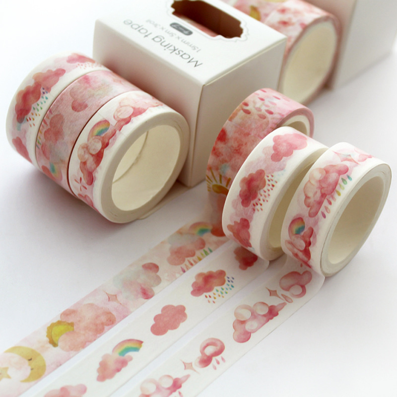 Ταινία Washi για planner, σετ 3 ρολά, girly DIY διακόσμηση ημερολογίου