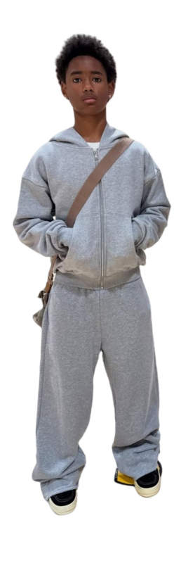 Φούτερ με κουκούλα και φερμουάρ, μονόχρωμο, streetwear, unisex, φθινοπωρινό/χειμερινό casual