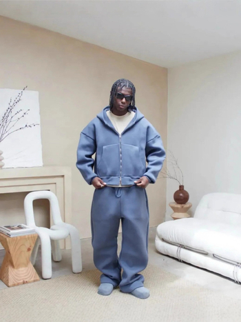 Φούτερ με κουκούλα και φερμουάρ, μονόχρωμο, streetwear, unisex, φθινοπωρινό/χειμερινό casual