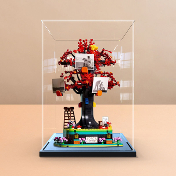Ακρυλική βιτρίνα για Lego 21346 Family Tree μοντέλο, διαφανές κουτί αποθήκευσης με κάλυμμα σκόνης