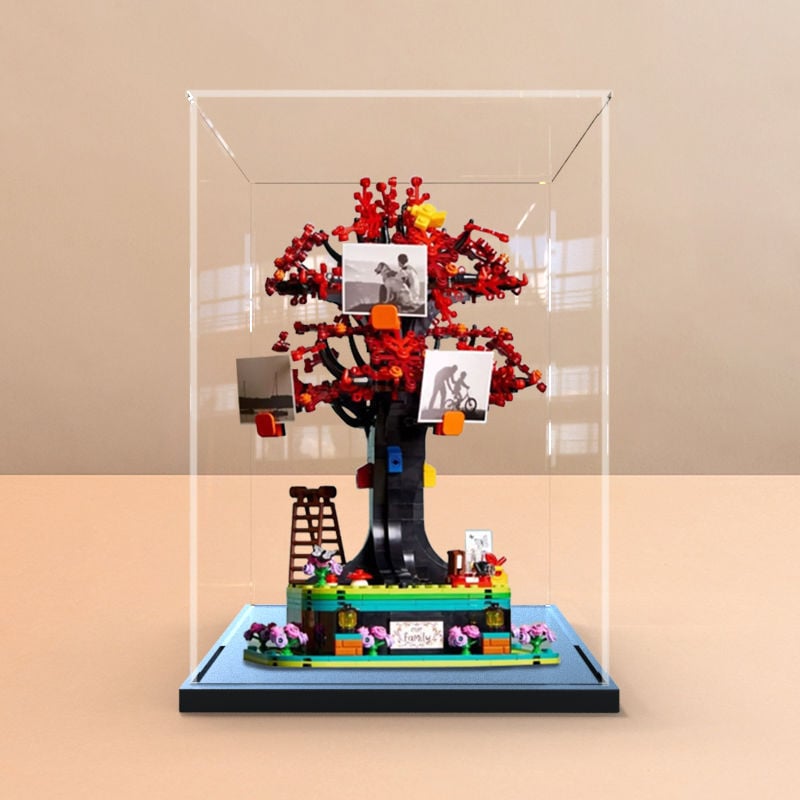 Ακρυλική βιτρίνα για Lego 21346 Family Tree μοντέλο, διαφανές κουτί αποθήκευσης με κάλυμμα σκόνης