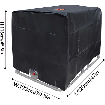 Κάλυμμα δεξαμενής IBC 1000 L από 210D Oxford ύφασμα, εξωτερικό αδιάβροχο και ανθεκτικό στη σκόνη
