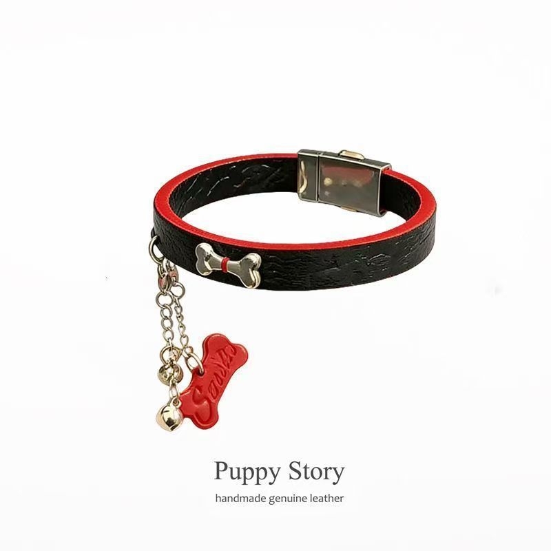 Choker με πατουσάκι σκύλου και αλυσίδα με φούντες, βραχιόλι για ζευγάρια, γλυκά και τολμηρά κοσμήματα για κορίτσια