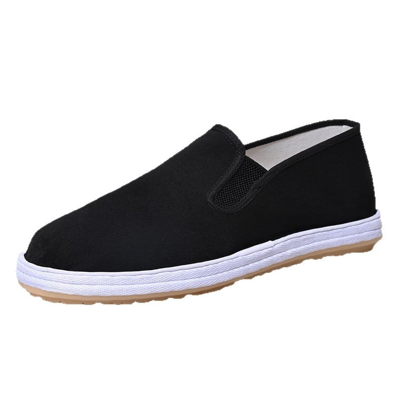 Férfi mindennapi vászoncipő, slip-on, légáteresztő és kényelmes, vastag többszintes talppal, tavasz–ősz.