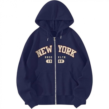 2025 Νέα μόδα hoodie με εκτύπωση γραμμάτων και φερμουάρ, unisex φλίς φούτερ για φθινόπωρο-χειμώνα, μαύρο, κόκκινο και άλλες αποχρώσεις